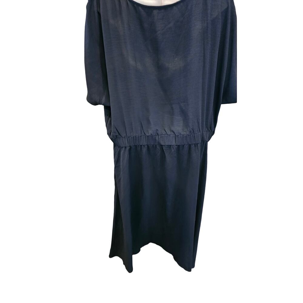 Halogen 1X black minimalist cinch waist shift dress basic summer casual career - Picture 4 of 9